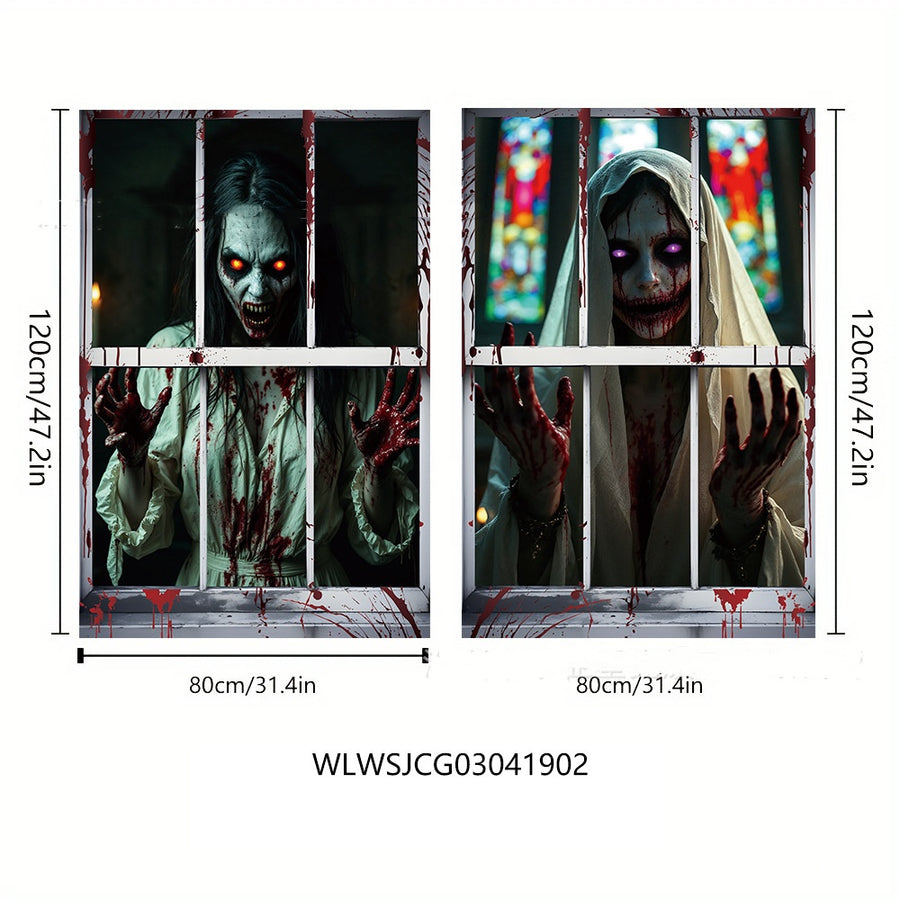 3D Halloween Window Cover